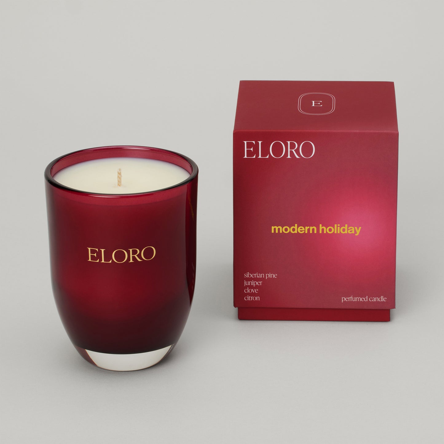 modern holiday scented candle